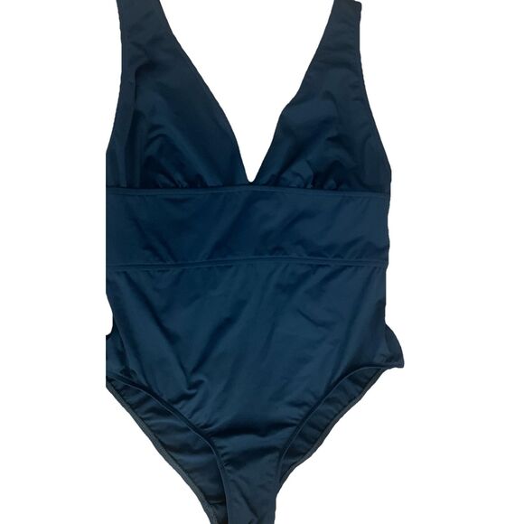 NEW $275 Bondi Born V Neck Victoria One-Piece Swimsuit Blue XLarge - Picture 6 of 8